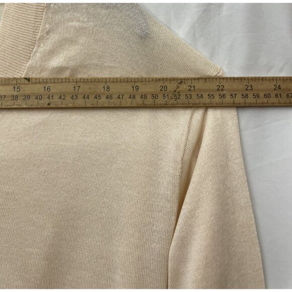 A New Day V-Neck Lightweight Pullover Cream Size Sweater Medium Knit NWT - Picture 9 of 12